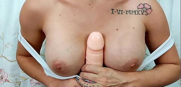  POV Cum on my Tits With Big boobs